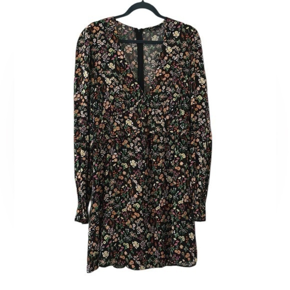 Nobody's Child long sleeved tea dress in vintage ditzy floral Size 10